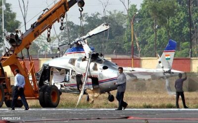 Coast Guard Helicopter Crash At Airport In Gujarat